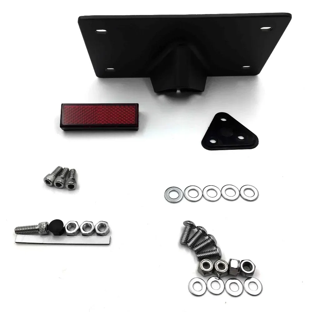 Lack Layback License Plate Mounting Kit for Harley Davidson License Plate Up To 7-1/4