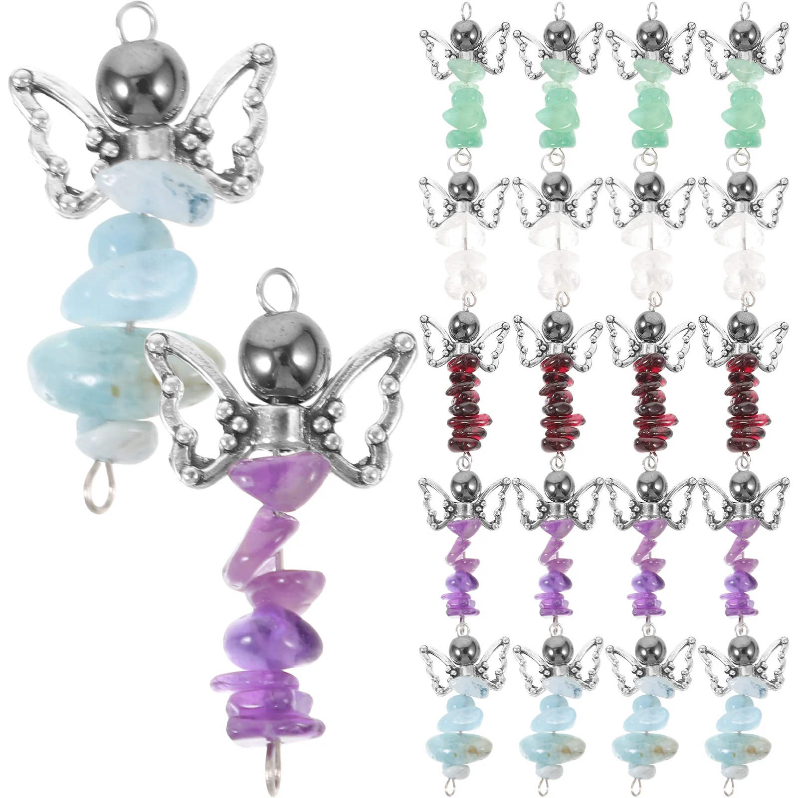 

25 Pcs Crystal Angel Pendant Jewellery Making Charms Ornament Pendants for Jewelry Alloy