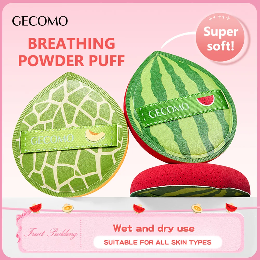 GECOMO Super Soft Fruit Powder Puff Wet And Dry Dual-use Sponge Skin-friendly Beauty Air Cushion