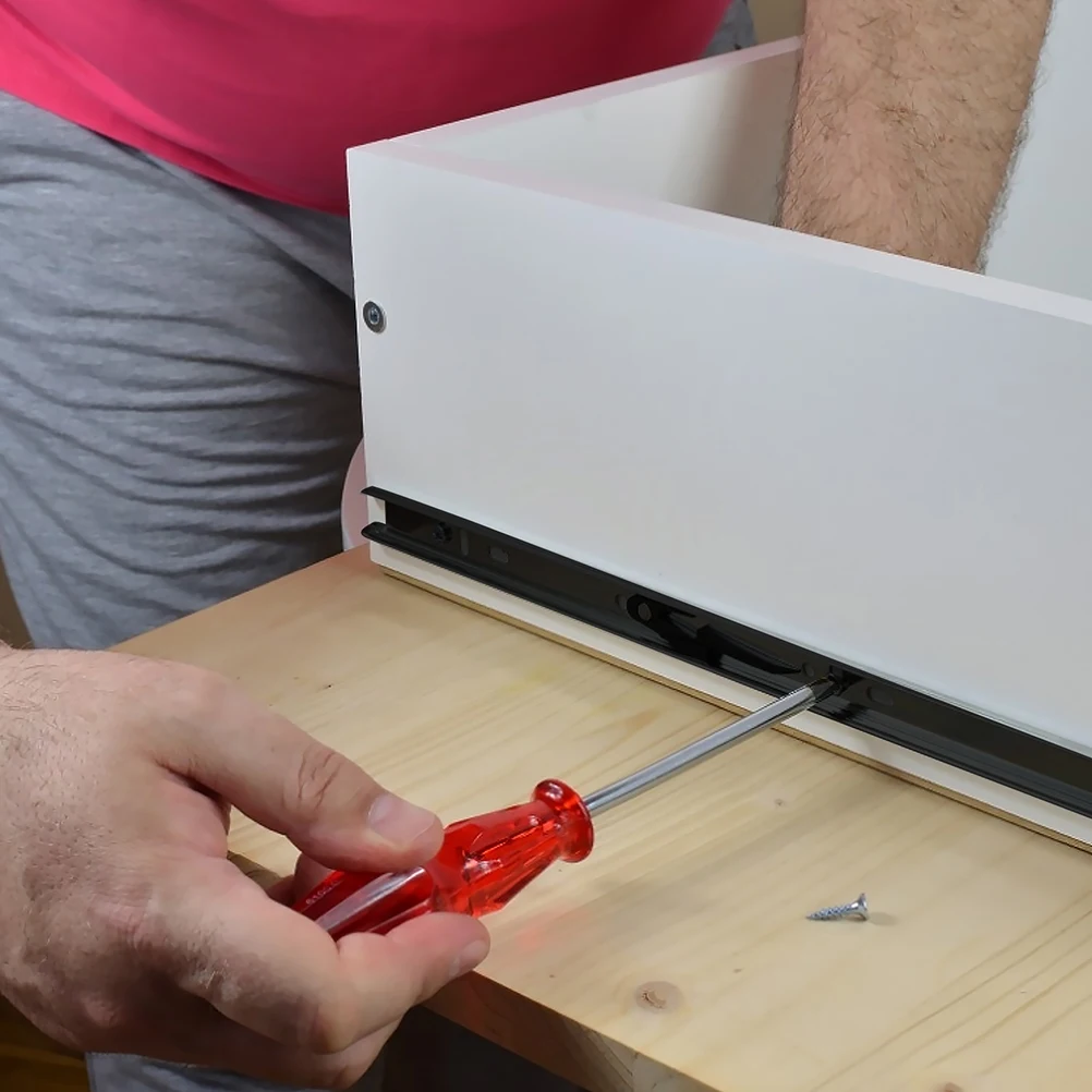 

1Set Keyboard Tray Slide 27 Inch Wide Heavy Duty Drawer Guides for Computer Table Office Desk Full Extension Smooth Gliding