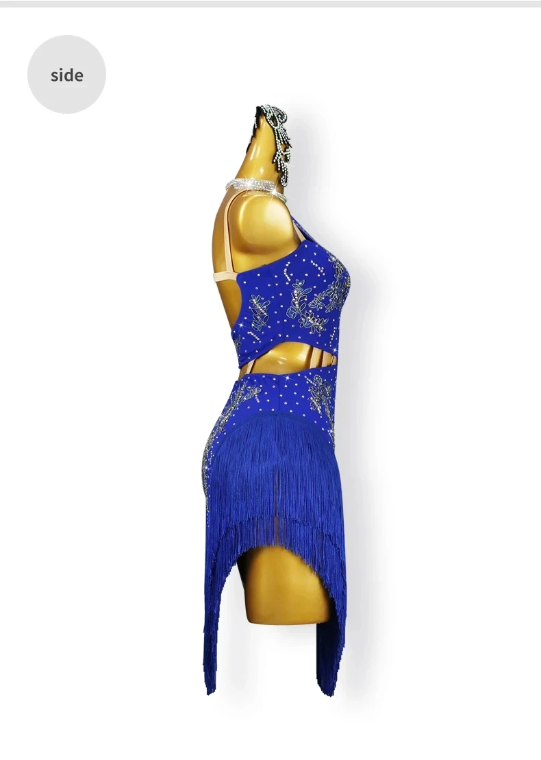 2026 Lateinamerikanische Tanzkleidung Damen Ballsaal-Partykleid Mädchen Midi-Rock Trainingskleidung Fransen-Wettkampf-Outfit Sexy Samba-Kostüm – Detail 9