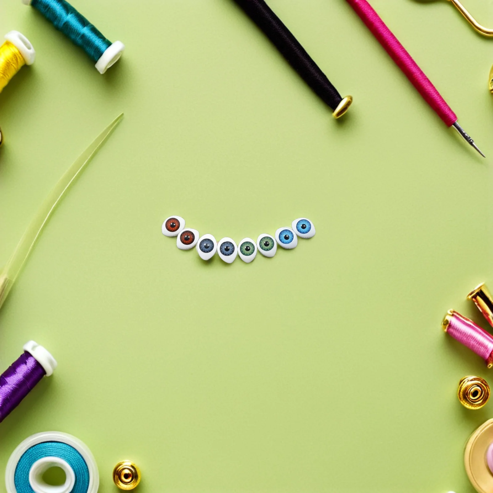 

180Pcs Half Round Eyes Realistic Plastic Glass Eyeballs Lightweight Safety Eyes for Crochet Stuffed Animals Crafts DIY Supplies