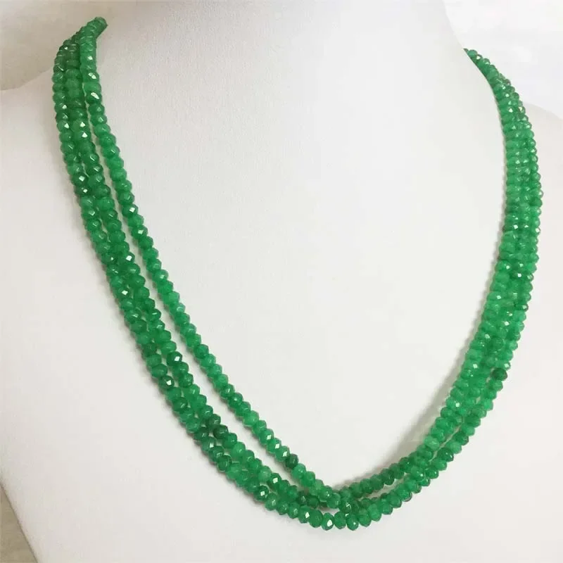 Simple Clear Green Emeralds Red Rubies Beads Short Necklace Female Fine jewelry Women Choker Bijoux Femme Ladies Party