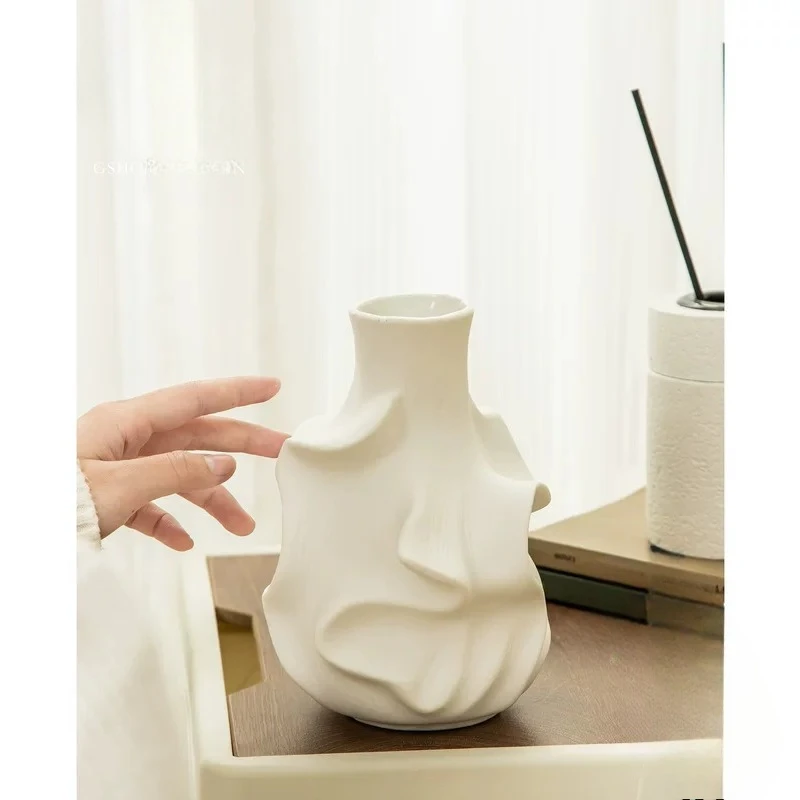Vintage Abstract Vase Art Flower Ware Living Room Ceramic Ornament Ornament Flower Arrangement