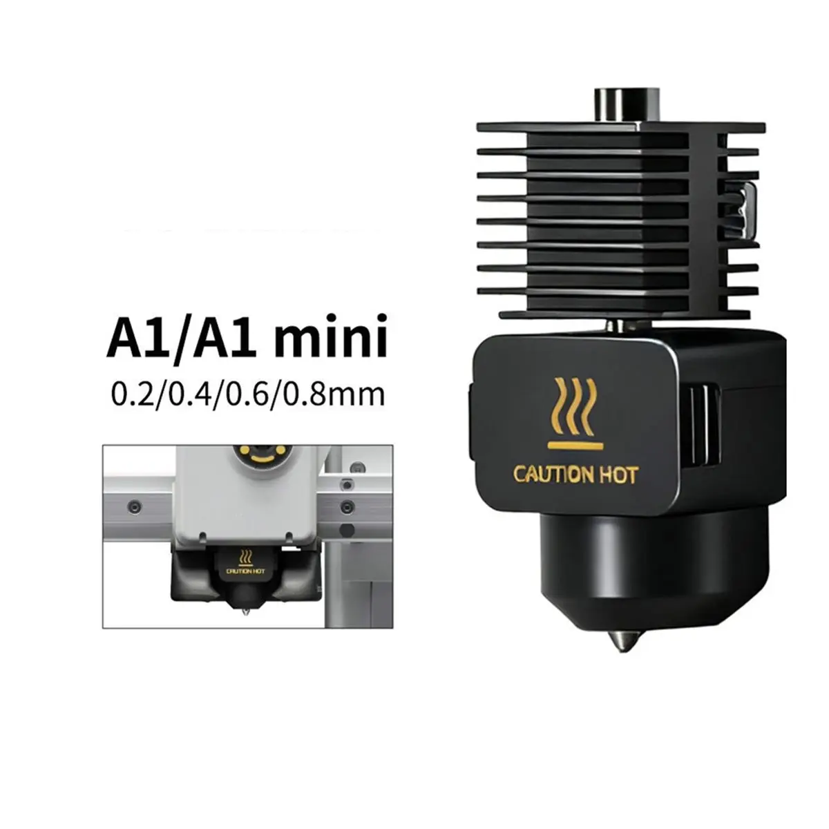 RECOMENDAR】 Extruder Upgrading Hot End Hit for A1/A1 Mini Hardened Steel Print Head 0.4