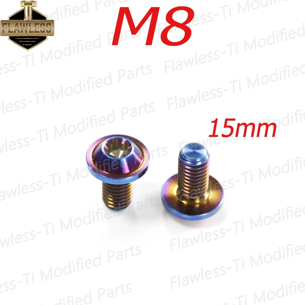 FLAWLESSTI M8x15 1.25 Pitch Gr5 Titanium Rearview Mirror Plug Bolt For Vespa Sprint 150 Primavera 150 S 150