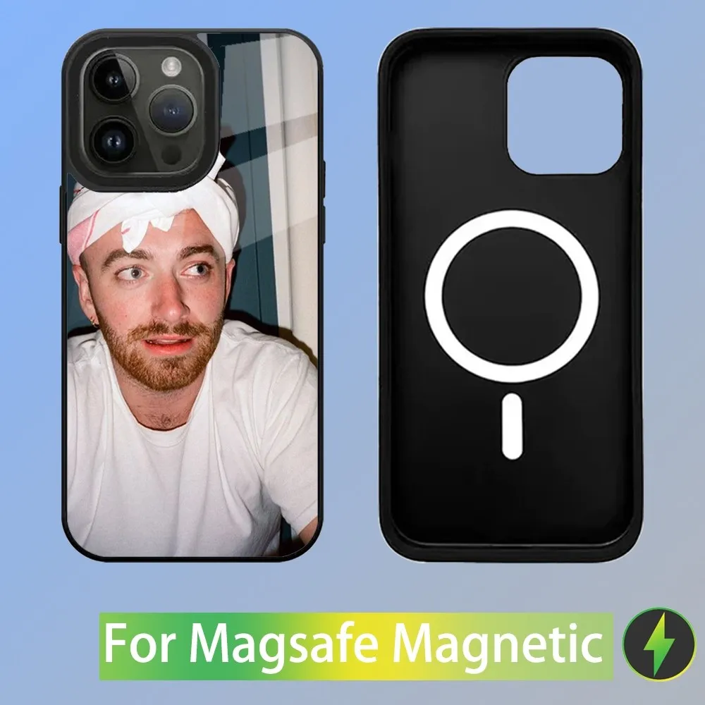 British Singer S-Sam Smith Phone Case For iPhone 16,15,14,13,12,11,Plus,Pro,Max Mini Magsafe Magnetic Wireless Charging