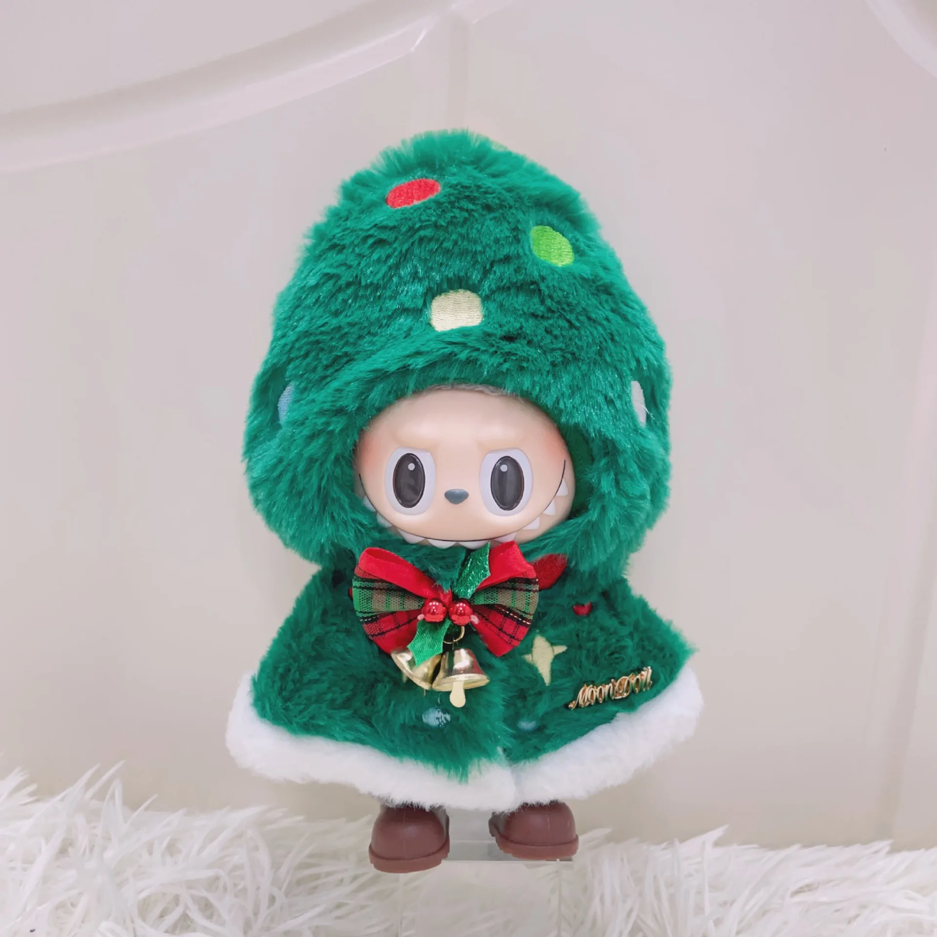 

Для 15/17 см милые куклы Лабу зеленая рождественская елка накидка комбинезон мини Лабу плюшевые куклы 3,0 дизайн игрушки «сделай сам» аксессуары подарок