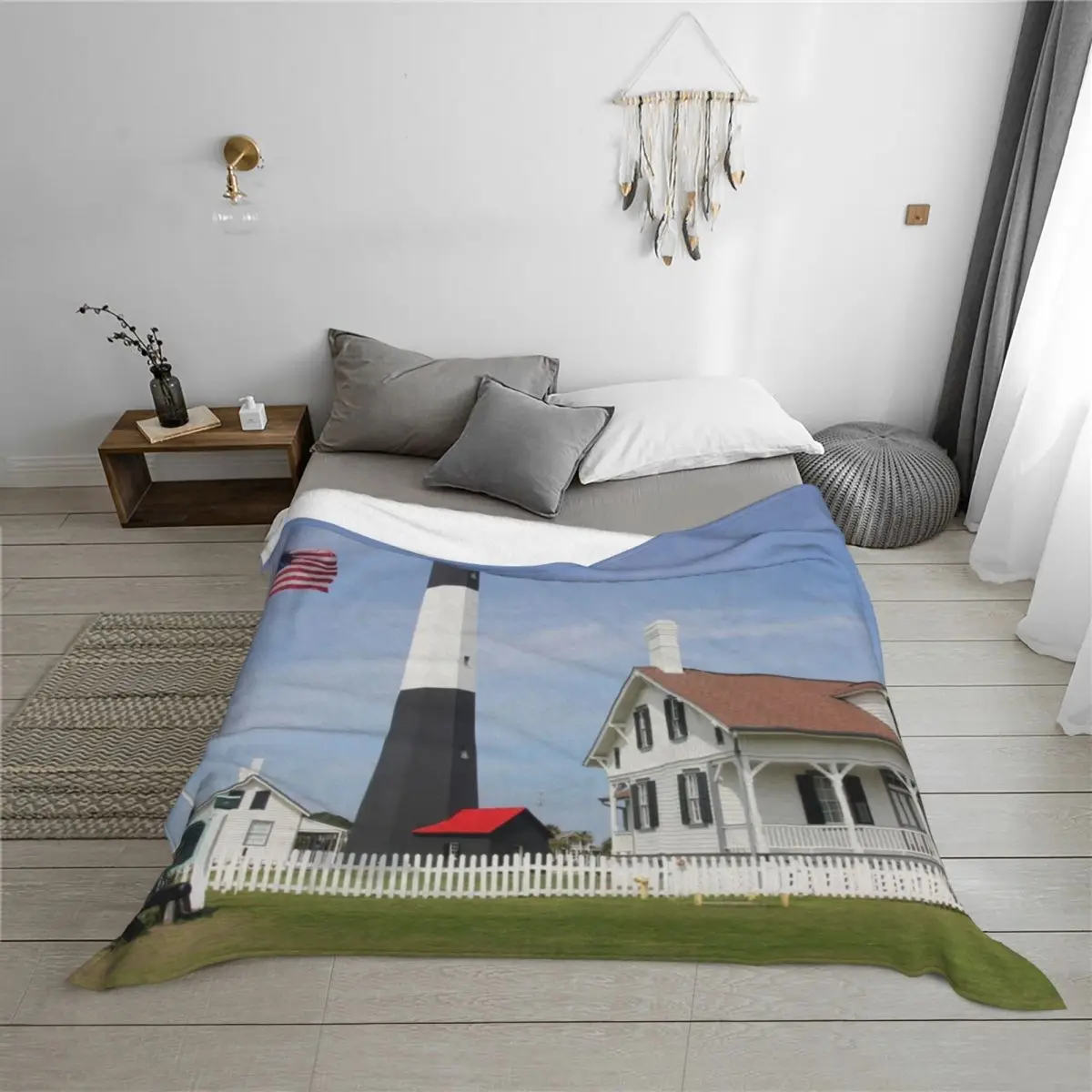 Tybee Island Lighthouse رمي بطانية الفانيلا بطانيات للسرير بطانيات كبيرة ناعمة مزخرفة #3