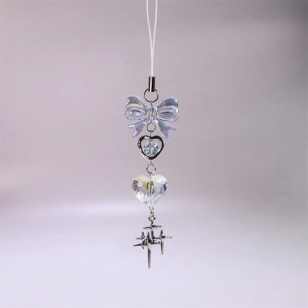 Kawaii الحلو فتاة Y2K قلادة هاتف Phonestraps فراشة الهاتف الحبل الهاتف سحر ظهره حلية سلسلة هواتف فتاة امرأة #3