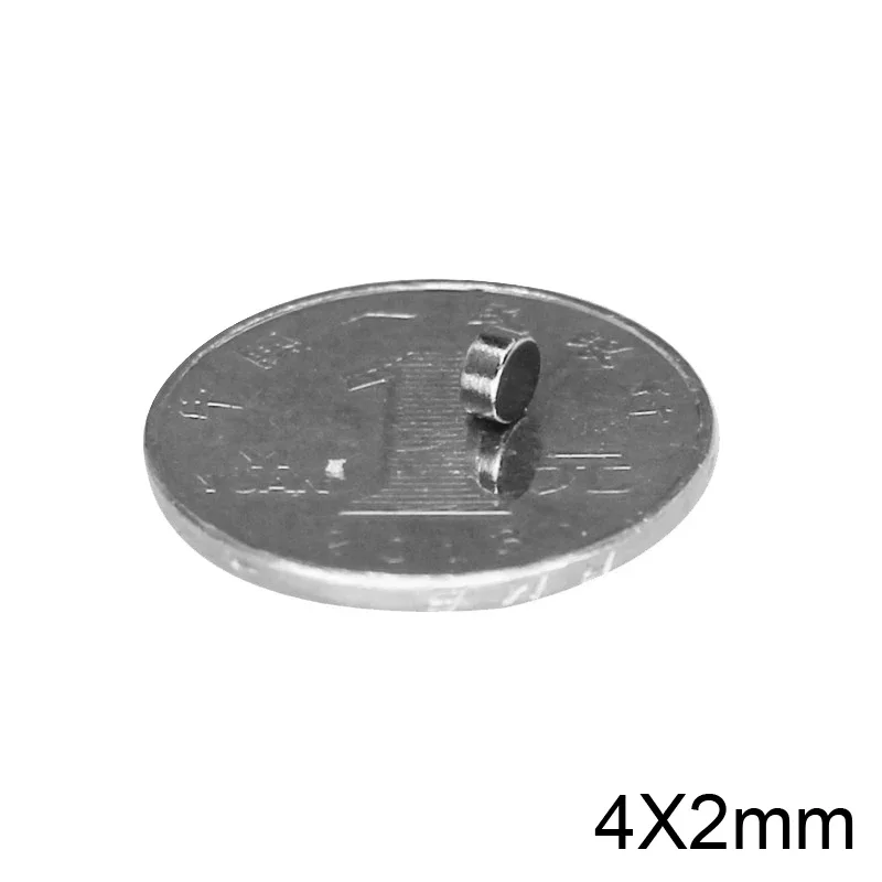

Мощные магниты 4x2 мм, постоянный маленький круглый магнит 4x2 мм 4x2 для домашних холодильников, офисов DIY 4*2