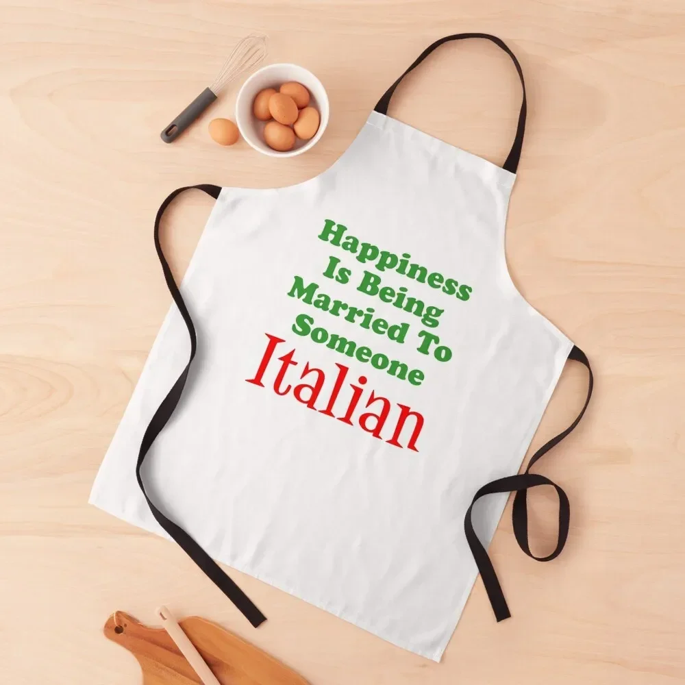 

Happiness Married To Someone Italian Apron Household Items Useful work gowns for women cleaning Apron