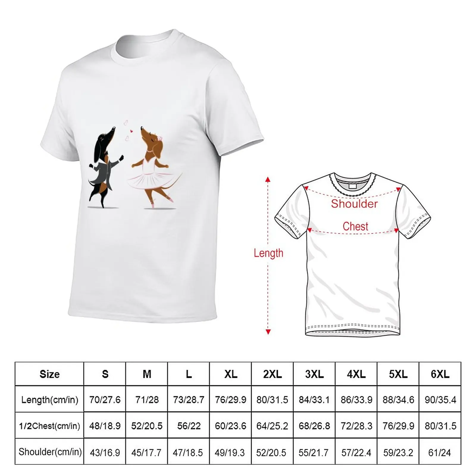 New Dachshund couple dancing T-Shirt black t shirts hippie clothes heavyweight t shirts mens graphic t-shirts hip hop
