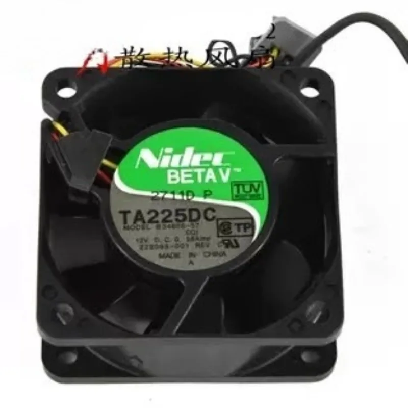 

New Fan for NIDEC TA225DC 6025 12V 0.58A 6CM Double Ball High Airflow Cooling Fan 60*60*25MM