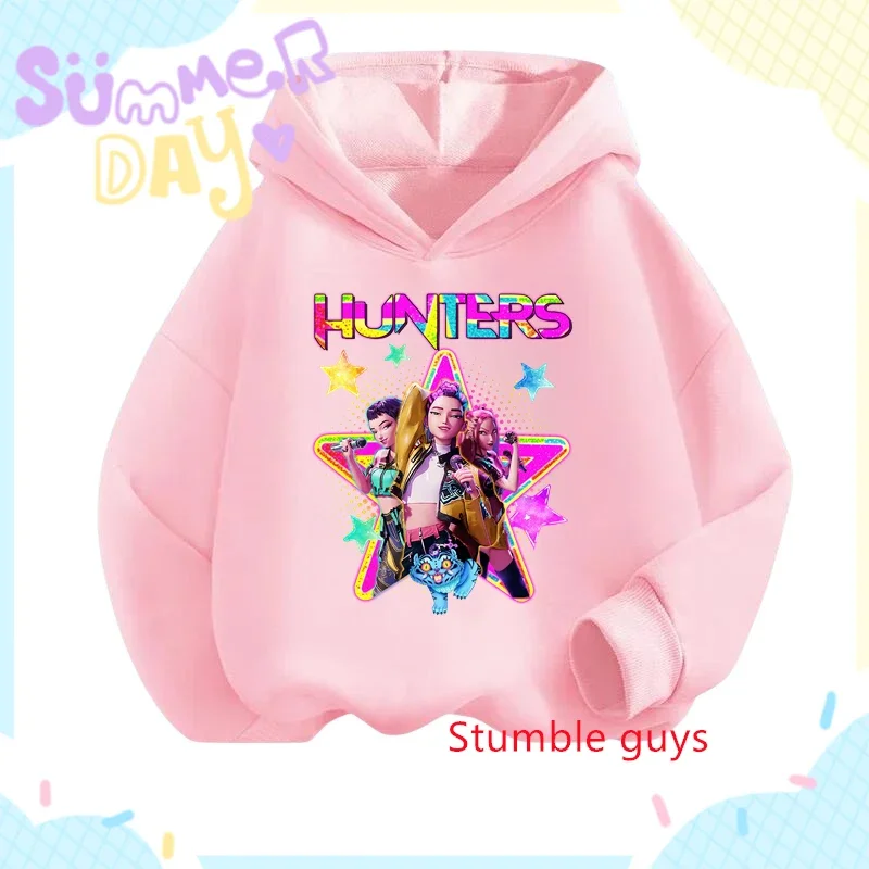 

Kpop Demon Hunters Anime Girls Hoodie Autumn Rumi Soft Warm Daily Wear Cute Print Boys Hooded Sweatshirt​