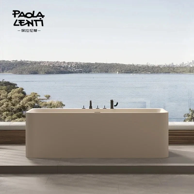 

ss 25Hotel B & B Home Double Bathtub Matte Rectangle Integrated Qimei Stone Bathtub