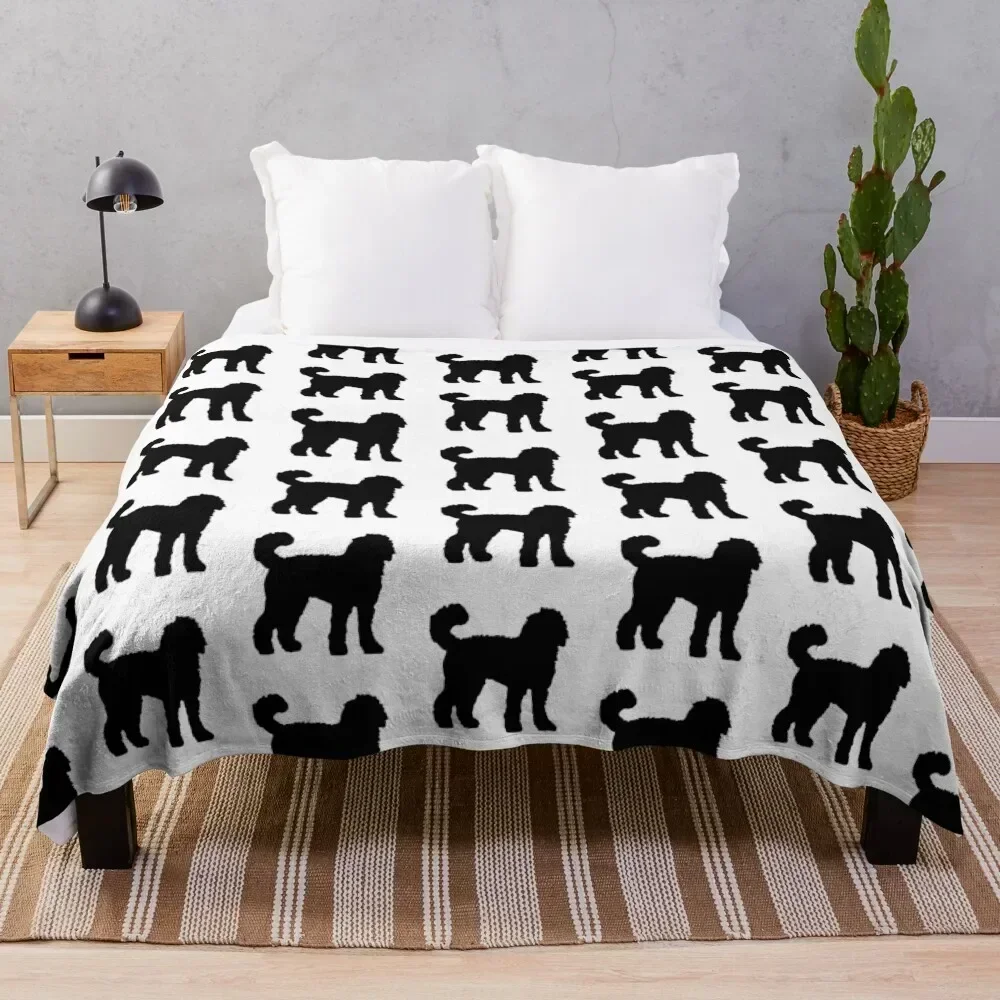 Black Goldendoodle Dog Throw Blanket Lightweight Warm Blanket for Travel Camping