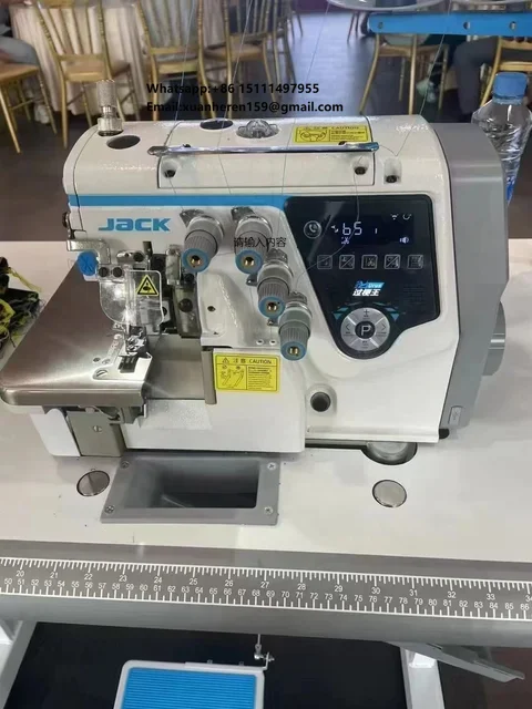 Nova Máquina Overlock Industrial Jack C7 Urus com Inteligência Artificial, 3, 4 e 5 Fios