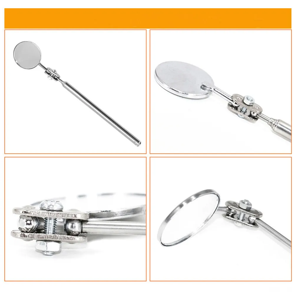 50Mm Folding Telescopic Reflector Mirror for Car Underbody Inspection Timing Marks Hidden Parts Detection Welding Chassis