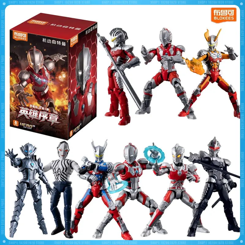 

Original Blokees Ultraman Star Edition S V1 Heroic Preface Assembly Model Kit Action Anime Figure Model Collectible Toy Gift