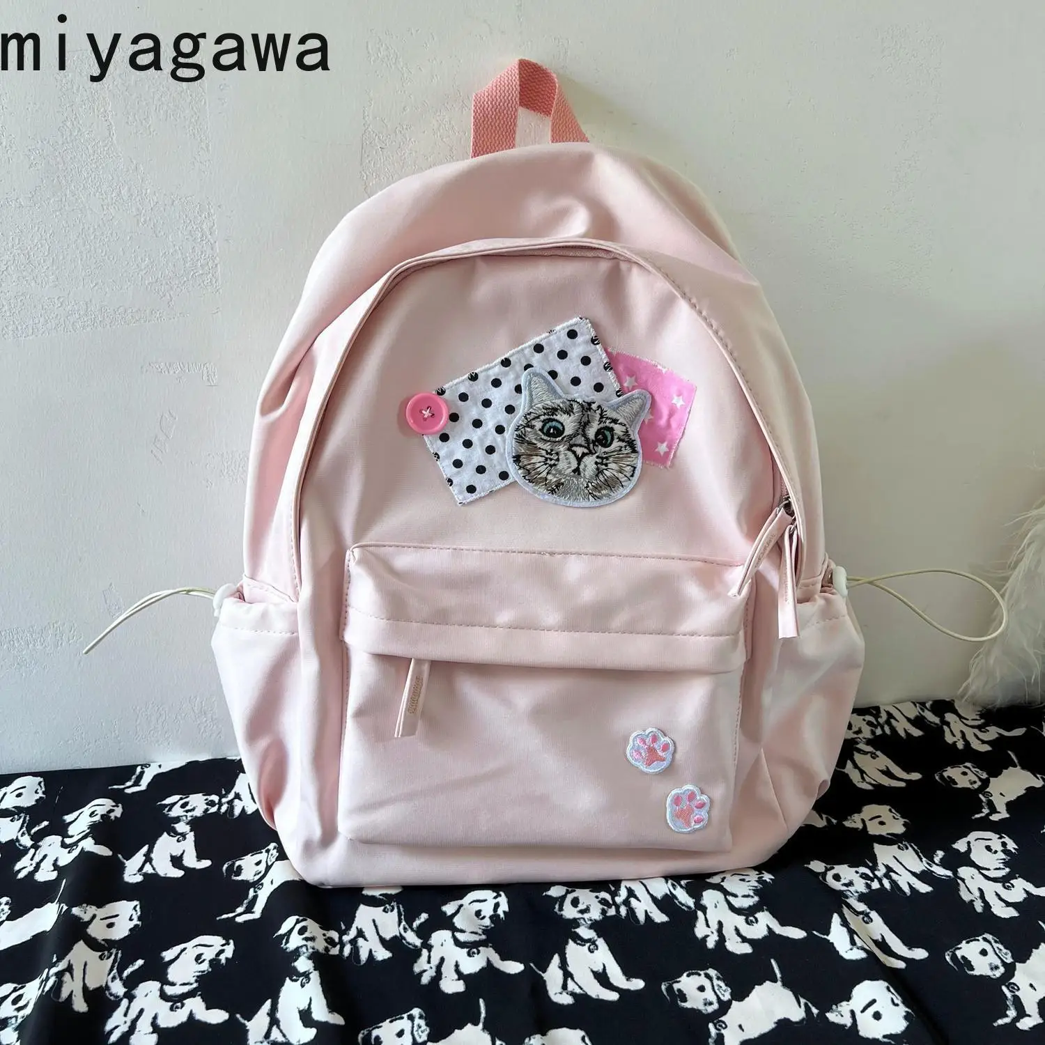 

Miyagawa 2023 New Homemade Niche Cat Girl Kawaii Backpack Ins Versatile Female College Student Class Y2k Backpacks