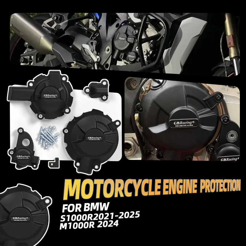 

GBRacing casco para motos moto для BMW S1000RR 2019-2025 M1000RR 2021-2024 S1000R 2021-2025 комплект дополнительных крышек двигателя capacete