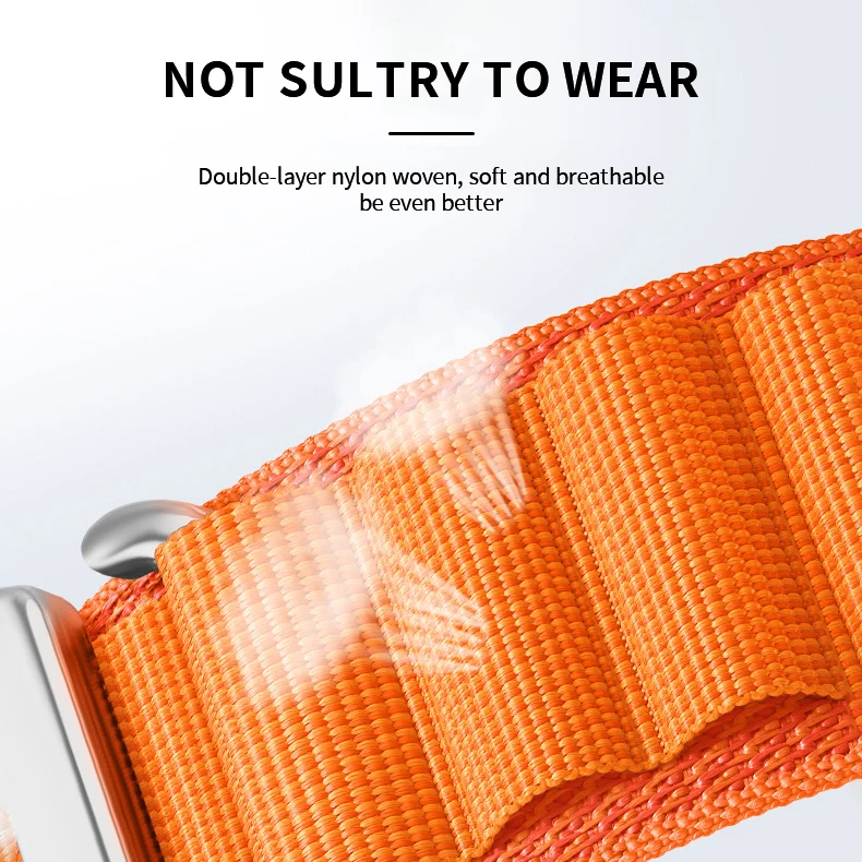 جبال الألب حلقة حزام ل سوار ساعة أبل الترا 2 49 مللي متر 46 مللي متر 44 مللي متر 40 مللي متر 45 مللي متر 41 مللي متر 42 مللي متر 38 مللي متر النايلون سوار iWatch 10 9 8 7 6 SE الفرقة