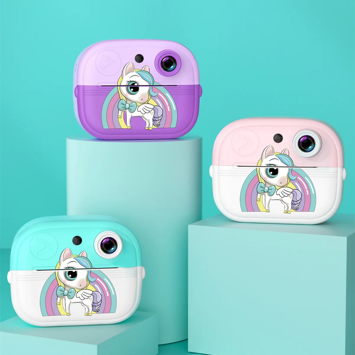 

Миниатюрная детская камера с термопечатью, камера с мгновенной печатью, HD-цифровая камера, поддержка 17-язычной камеры с мгновенной фотопечатью