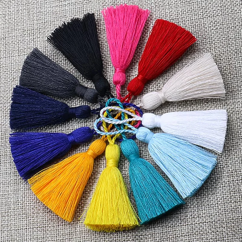 

5-20Pcs 8cm Cotton Tassels Hanging Rope Fringe Tassels For Sewing Craft Home Curtains Garment Decoration Accessories