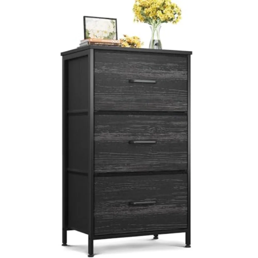 

Dresser for Bedroom Nightstand Small Dressers Chest of Drawers End Table for Living Room Closet Dresser with 3 Storage Drawers