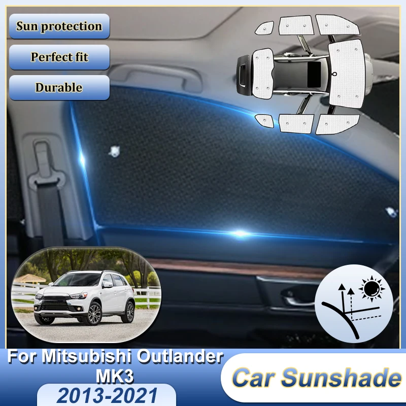 

For Mitsubishi Outlander MK3 Accessories GF GG ZJ ZK ZL 2013 2014-2021 Car Window Sun Protection Heat Insulating Anti-UV Visors