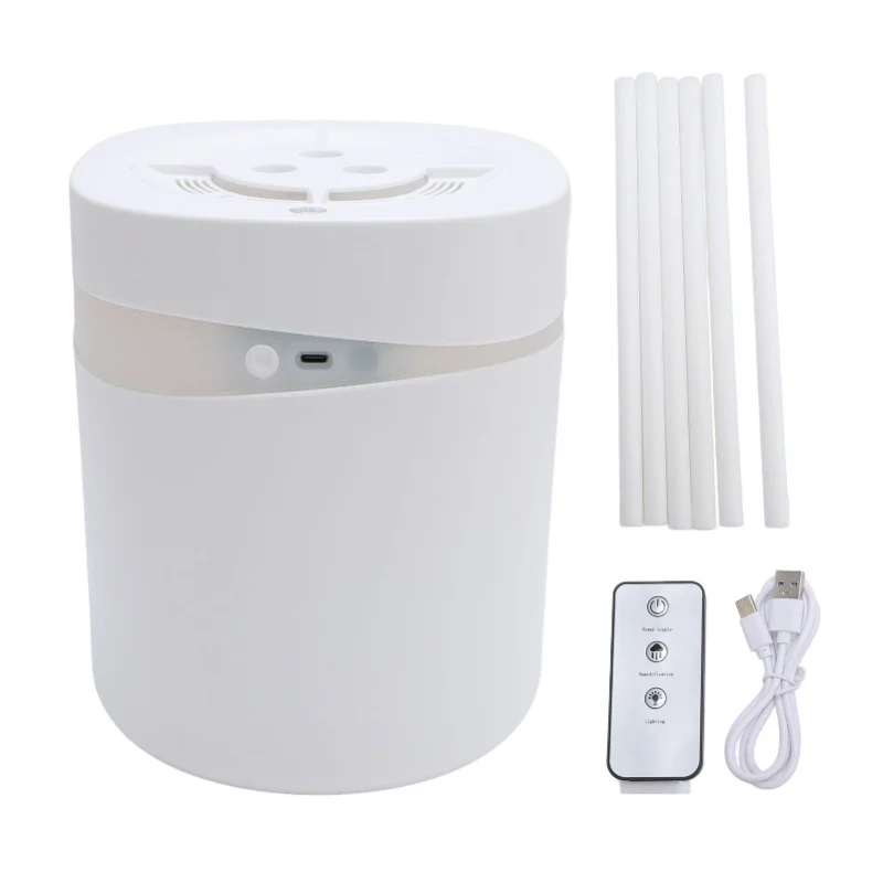 Humidifier with Night Light, Quiet Essential Oil Diffuser, 6 Cotton Filter Sticks, Remote Control for Home