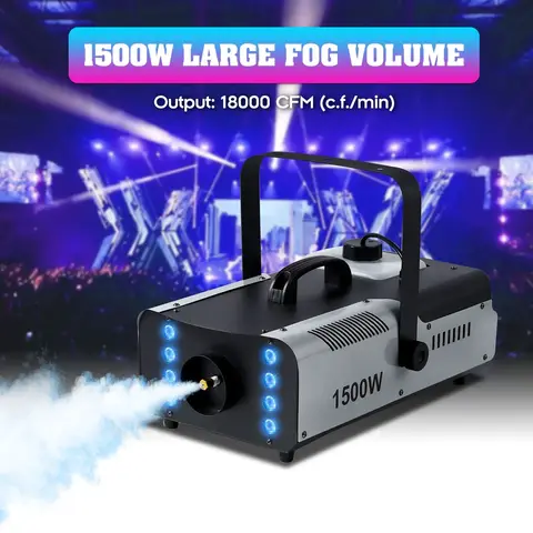2024 새로운 도착 1500W LED 연기 기계 안개 효과 및 DJ 파티 크리스마스 웨딩 스테이지에 대한 원격 제어