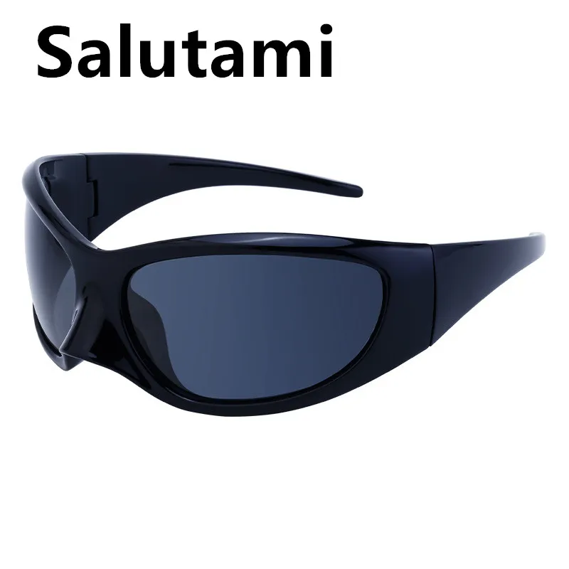 موضة جديدة عين القط Y2K النظارات الشمسية النساء خمر فريد مثير نظارات شمسية الرجال الهيب هوب الشرير النظارات السيدات الأسود في الهواء الطلق ظلال #4