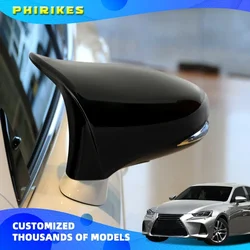 Car Side Rearview Mirror Cover Caps For Lexus IS ES GS LS CT RC F-Sport IS200 IS250 IS300 IS350 2014-2020 Add on Mirror Covers