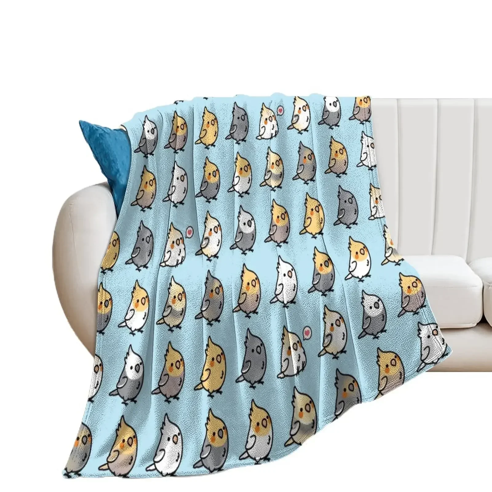 

Chubby Cockatiel Collection Throw Blanket blankets ands Plaid Blankets