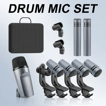 Microphone Kick Drum E608, Kit de batterie 7 pièces pour caisse claire, Toms et cymbales, enregistrement en Studio et performances en direct
