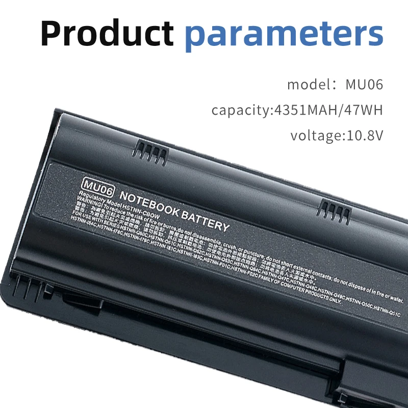 SUOZHAN MU06 Laptop Battery for HP Pavilion G4 G6 G7 CQ42 CQ32 G42 CQ43 G32 DV6 DM4 G72 593562-001 HSTNN-DB0Y HSTNN-UB0Y
