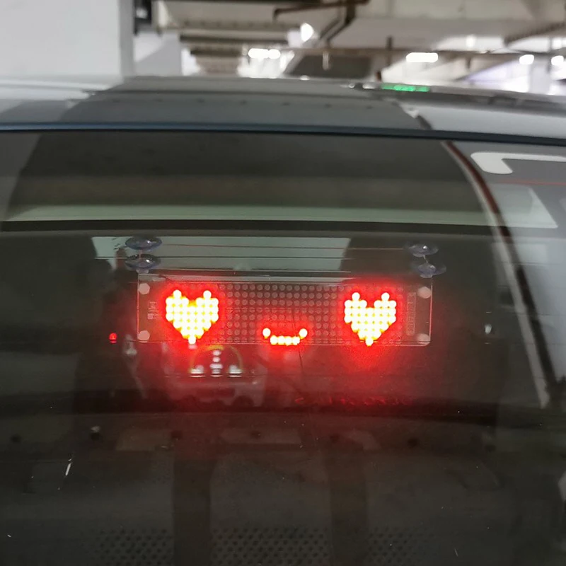 LED Auto Universal Display Scrolling Screen Expression USB Light Dynamic Turn Signal Rear Brake Sense Lamp Modification Set