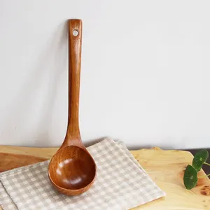 Large capacity wood tablespoon, wearing kitchen, a tablespoon with high temperature kitchen, convenient and durable, 1 piece 10 Main Sales Spoons - №4