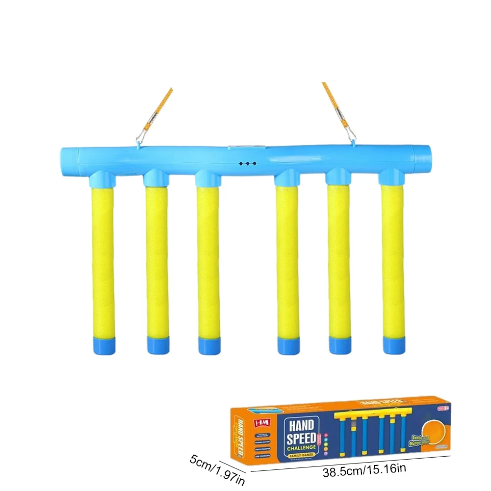Jeu de bâtons de défi, 3 bâtons de chute à vitesse réglable, bâton de jeu de sport, jeu de défi réflexe, cadeaux pour enfants et adultes