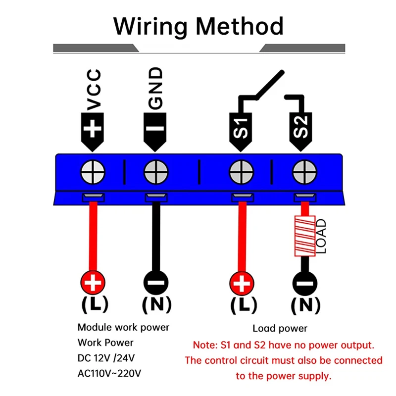 AC 110V-220V DC-12V Digital Time Delay Relay LED Display Cycle Timer Control Switch Adjustable Timing Relay Time Delay Switch