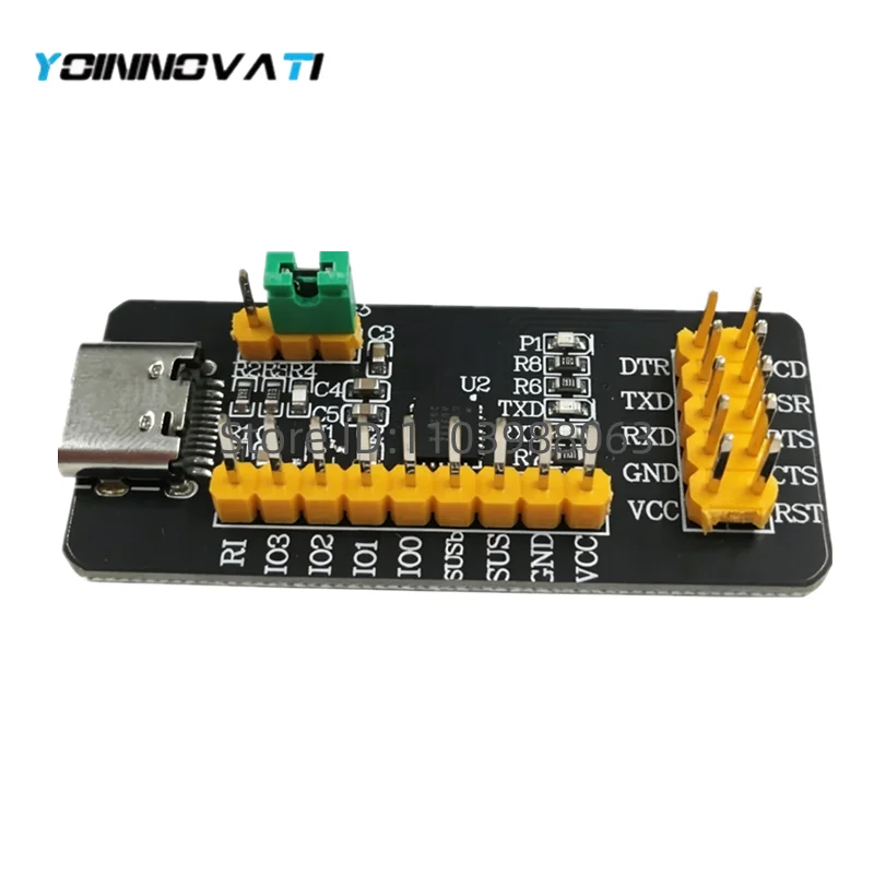 1pcs-cp2102n-a02-gqfn24r-conversor-serial-usb-tipo-c-para-ttl-uart-com-chip-cp2102n-placa-de-avaliacao-e-demonstracao-de-solucoes-a