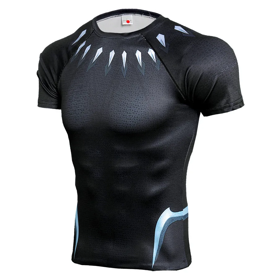 MMA T-shirt Rashguard Bjj Gi 3D Printed Captain Breathable T-Shirts Men MMA Compression Tee Workout Fitness Clothing Sport Tops