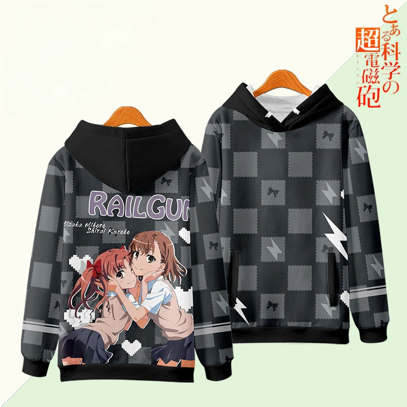 2024 3D Anime Toaru Kagaku No Railgun Cosplay Costume To Aru Majutsu No Index Shirai Kuroko Misaka Mikoto Unisex Hoodie Sweatshi