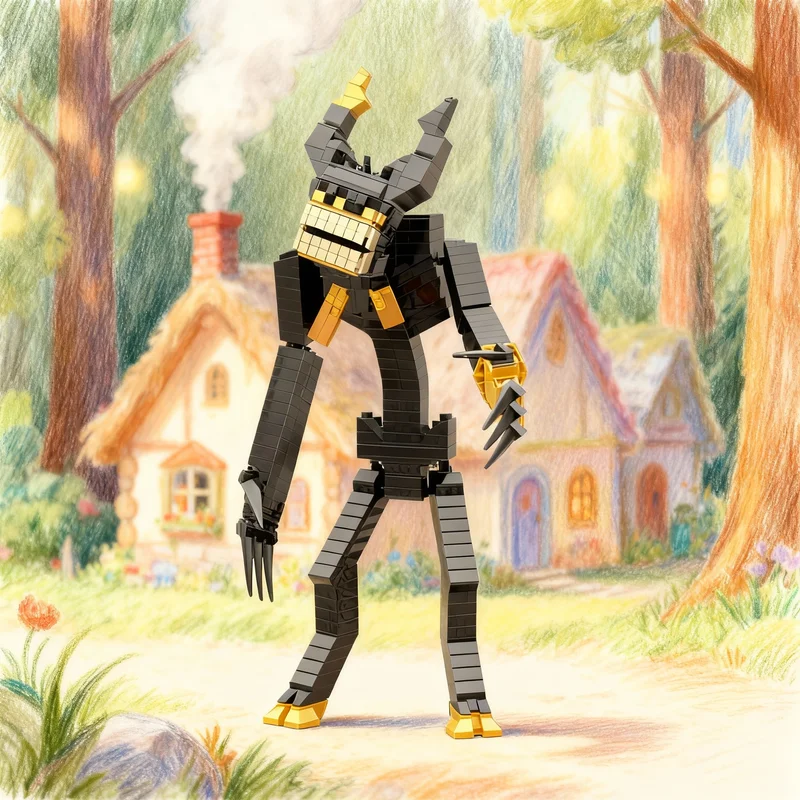 

908 деталей MOC Ideas CUUSOO: Конструктор «Чернильный демон», архитектурная модель, игрушка для самостоятельной сборки, рождественский подарок, развивающая идея, креативный набор