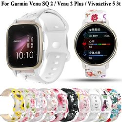 Silicone 20mm Watch Band For Garmin Venu SQ 2/Venu 2 Plus/vivoactive 3 5 Bracelet Forerunner 165 645 245 Music Wristband Straps