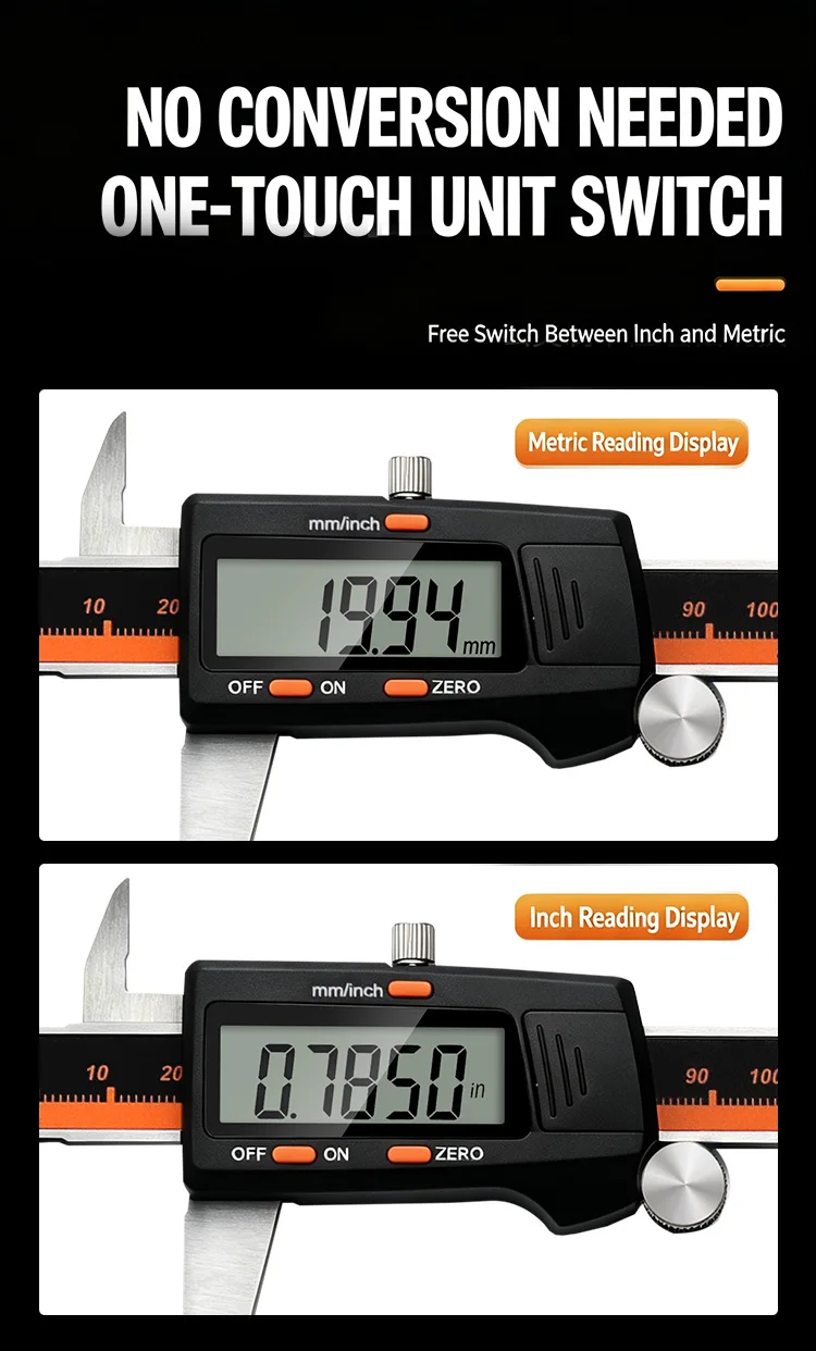 High Precision Digital Caliper 0-150mm Zinc Alloy Rangefinder Caliper for Measuring Inner And Outer Diameters