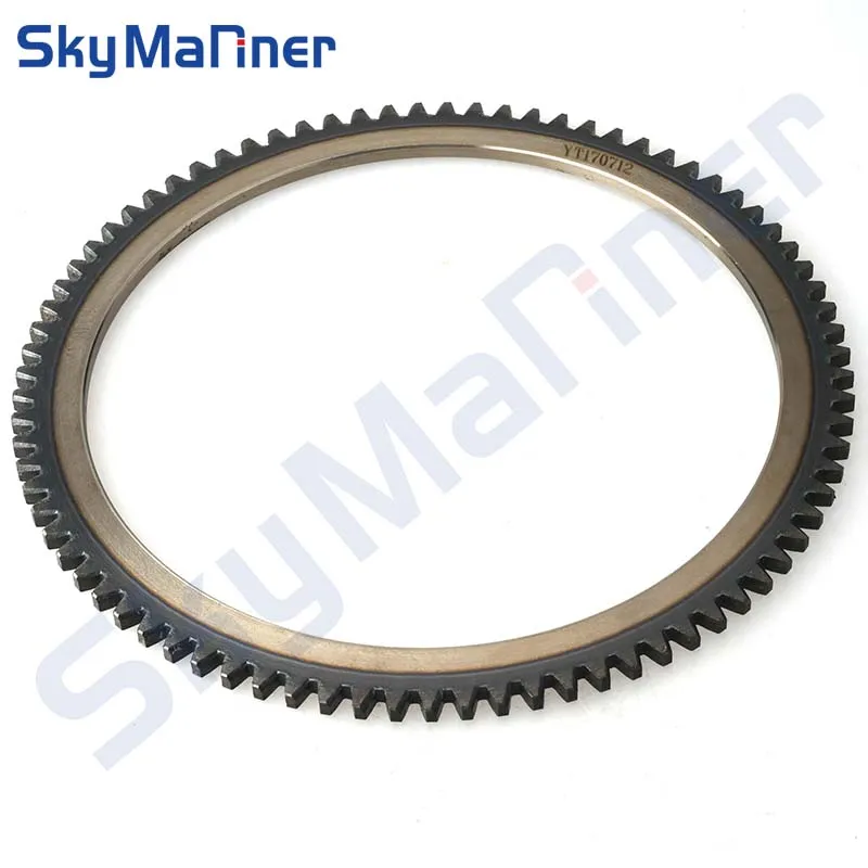 Flywheel Crown Gear Ring 66M-85550 66M-85550-10 for YAMAHA Outboard Motor 4T F9.9 F13.5 F15 Parsun PAF15-07070100W 172-208mm