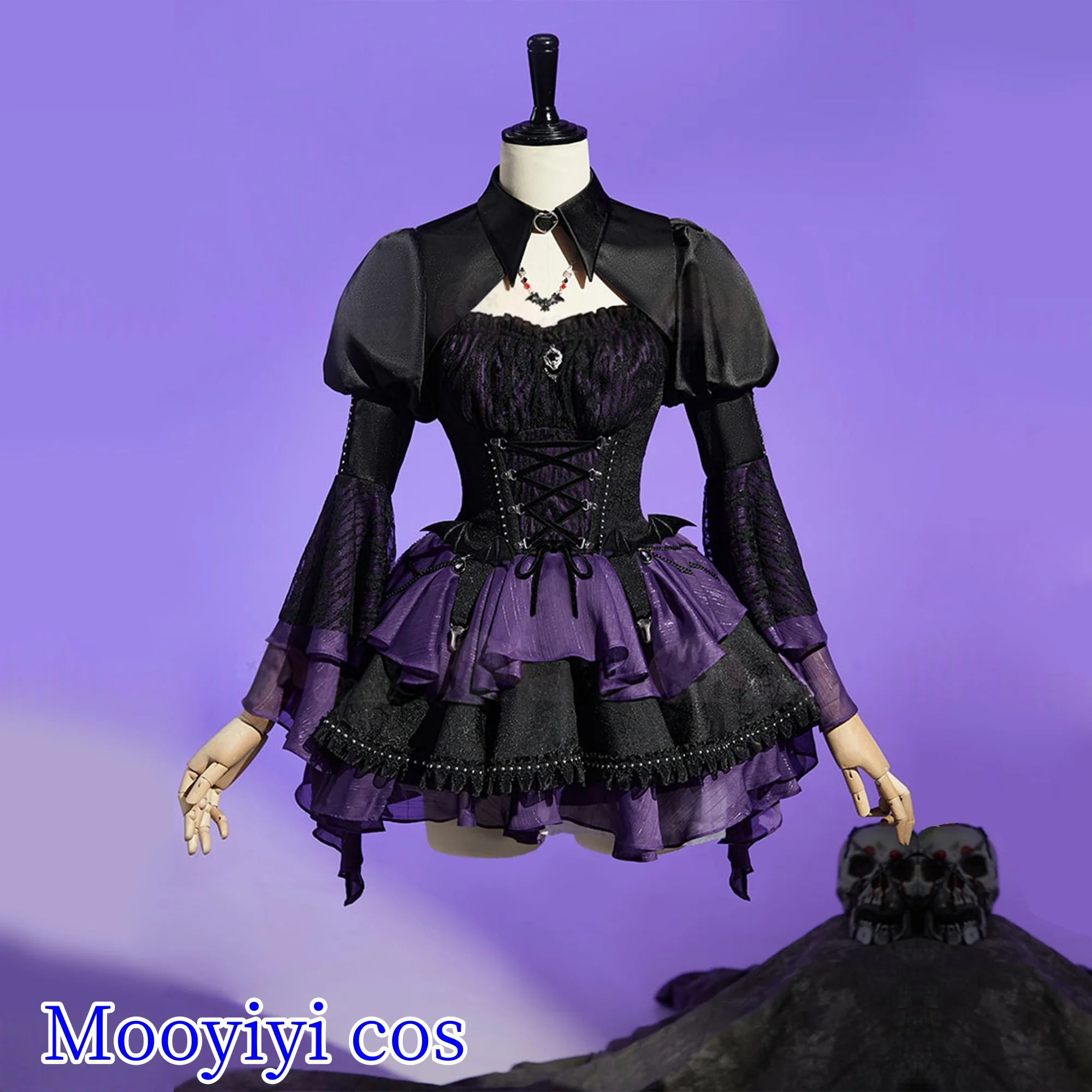Disfraz de Elizabeth Cosplay Emily Halloween Navidad juego de exposición de cómic Anime monstruo Cosplay vestido alto S-XL vestido lindo recién